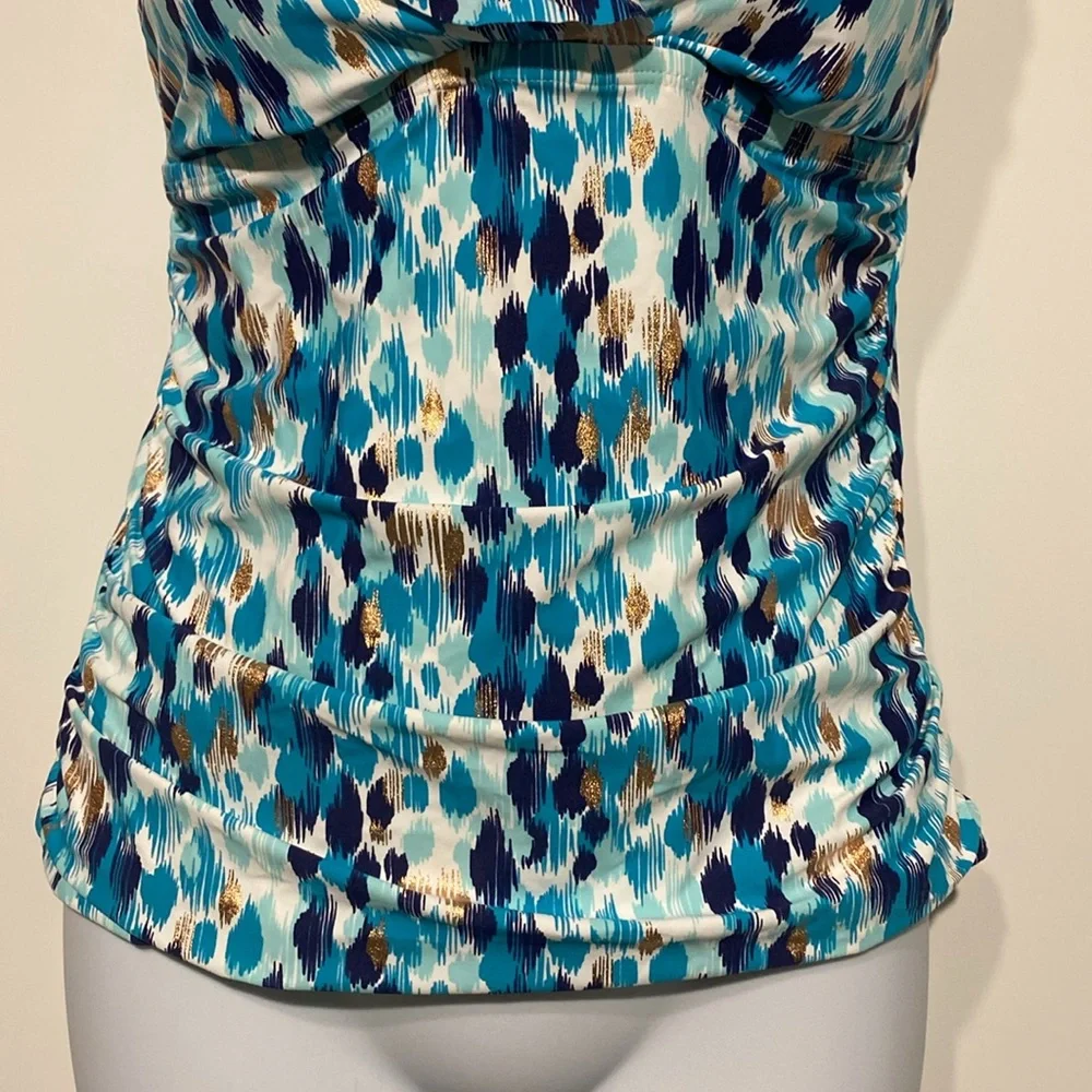 La Blanca Seaglass Shores Surplice Ruffle Tankini